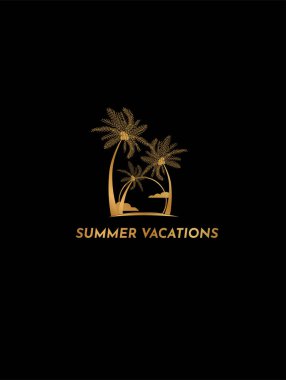 logo on the theme of summer vacations in a minimalist style.