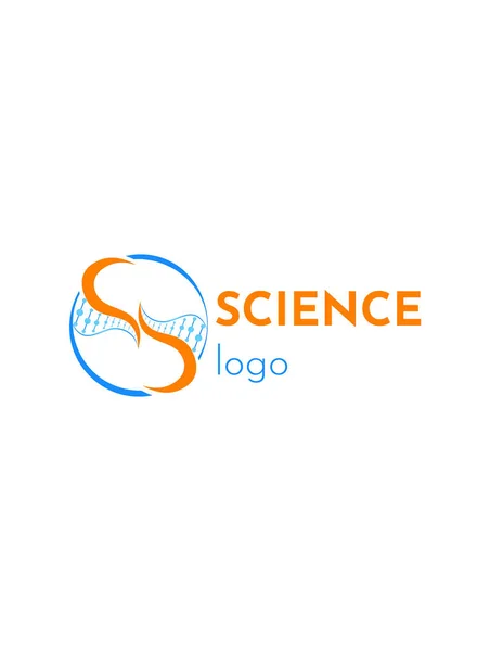 Logo Sobre Tema Ciencia Adn Medicina — Vector de stock