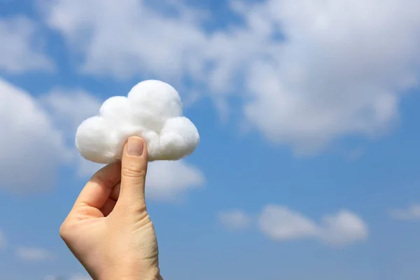 Cotton Wool Blue Cloud Sky Background — Stock Photo, Image