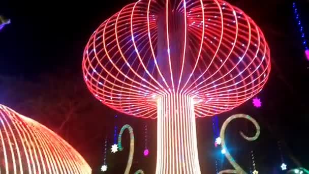 Wonderland Lights Multi Colorful Lantern Festival Decorations Lunar New Year — Vídeo de Stock