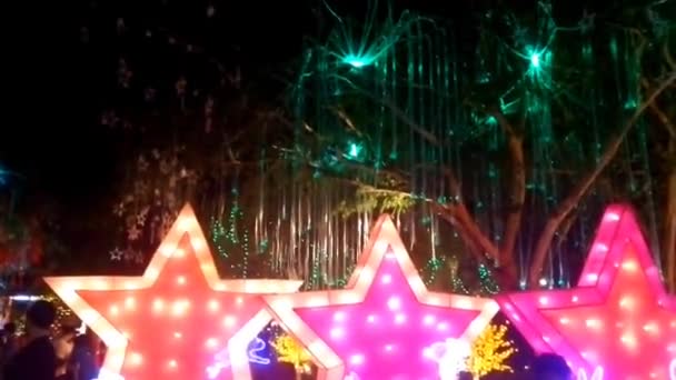Wonderland Lights Multi Colorful Lantern Festival Decorations Lunar New Year — Vídeo de stock