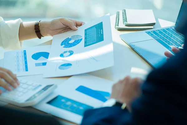 stock image Accounting Concepts Asia Business Consultants meeting to analyze and discuss the situation regarding financial reports in the conference room. investment advisor