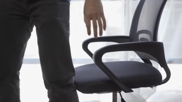 Hemorrhoids Constipation Concept Man Who Sit Chair Experience Pain Discomfort — Wideo stockowe