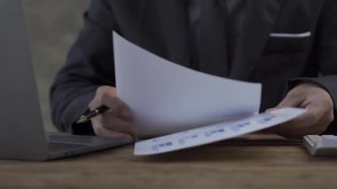 business people working with financial reports About the business plan for investment financial analysis concept 4k