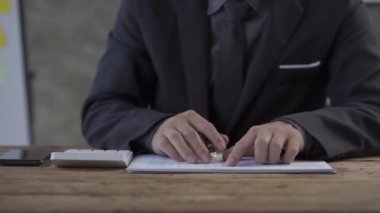 business people working with financial reports About the business plan for investment financial analysis concept 4k