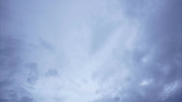 Time Lapse Beautiful White Cloud Formation Soft Blue Sky Relaxing — Stock Video