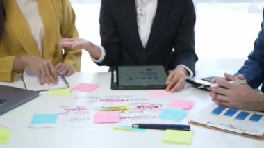 Asyalı iş adamlarından oluşan bir ekip bir toplantıda şirketin satış raporunu tartışıyor. Bir grup Asyalı genç işadamı yeni iş geliştirme stratejilerini tartışmak için beyin fırtınası yapıyor..