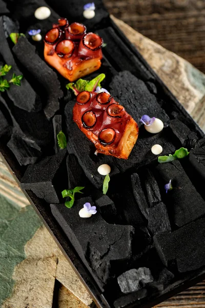 Grilled Octopus Fine Dining — Stock Photo, Image