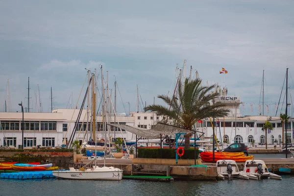 Palma Mallorca Spanyolország 2022 Április Port Palma Ban Állomásozó Hajók — Stock Fotó