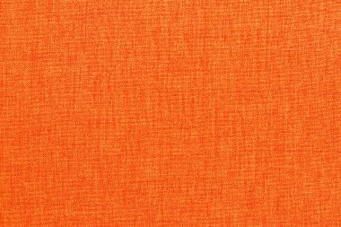 Orange linen fabric texture background, seamless pattern of natural textile.