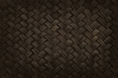 Brown weave bamboo pattern, woven rattan mat texture for background and design art work.