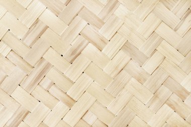 Eski bambu dokuma deseni, arka plan ve tasarım sanatı için örülmüş rattan mat dokusu.