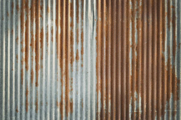 Old Zinc Wall Texture Background Rusty Galvanized Metal Panel Sheeting — Stock Photo, Image
