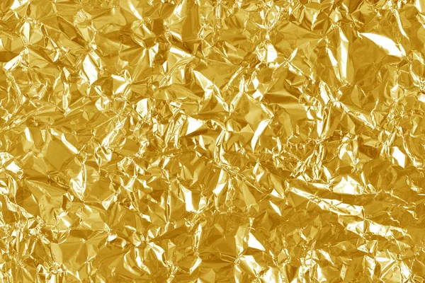 Foglia Oro Texture Lucida Carta Imballaggio Gialla Astratta Sfondo Opere — Foto Stock