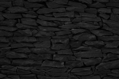 Arka plan ve tasarım sanatı için klasik tarzlı eski koyu siyah tuğla duvar dokusu.