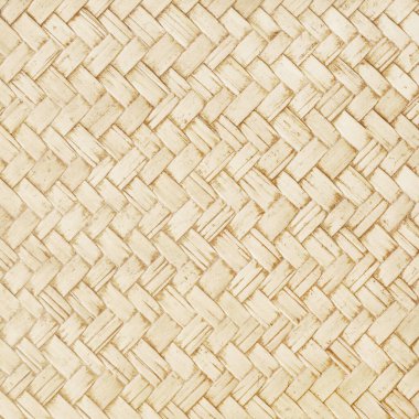 Eski bambu dokuma deseni, arka plan ve tasarım sanatı için örülmüş rattan mat dokusu.