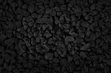 Natural stone pattern for background, black and grey stone gravel texture.