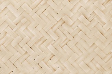 Eski bambu dokuma deseni, arka plan ve tasarım sanatı için örülmüş rattan mat dokusu.