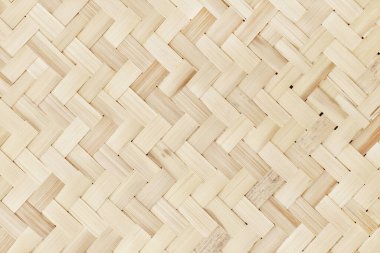Eski bambu dokuma deseni, arka plan ve tasarım sanatı için örülmüş rattan mat dokusu.