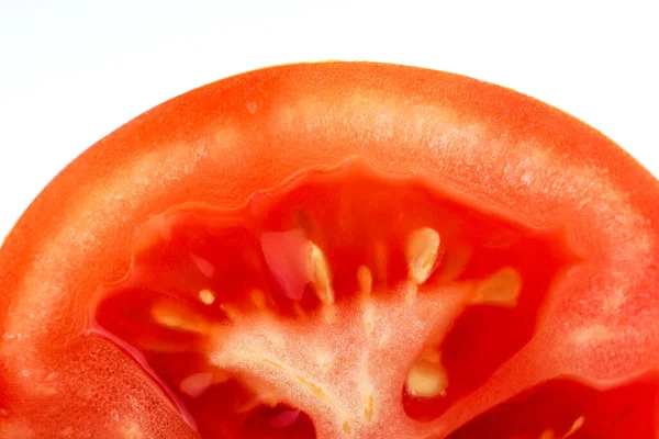 토마토 야채를 클로즈업합니다 토마토가 반으로 줄었어 건강에 — 스톡 사진