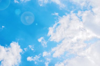 Beautiful cloudscape skies backdrop. Sunny cloudy heaven pattern