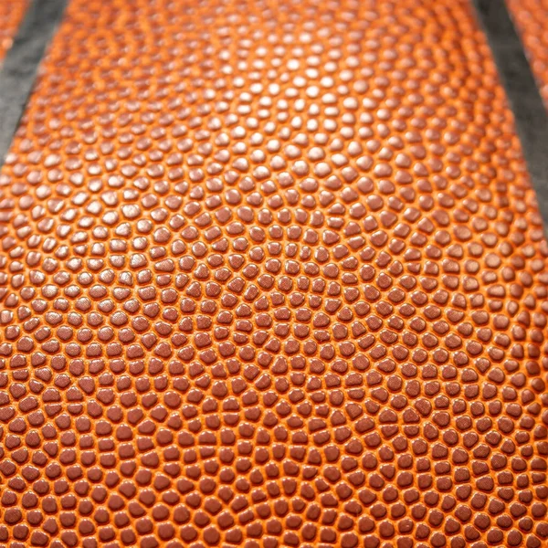 Closeup detail of orange basketball ball texture background with empty space for text