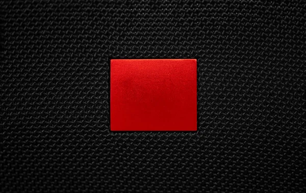Roter Stop Knopf Futuristische Play Taste Auf Schwarzem Textilfenster Hintergrund — Stockfoto