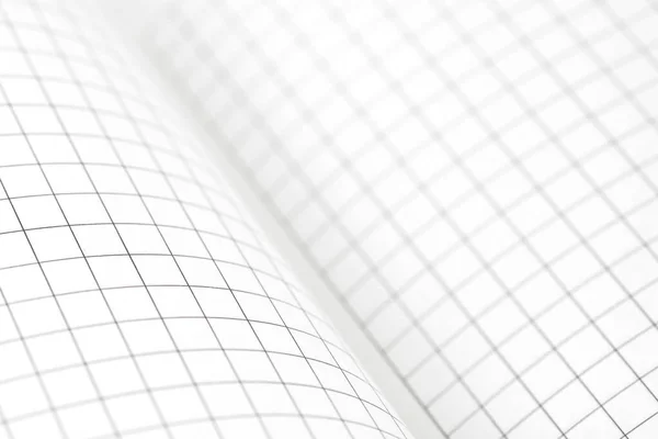 Folha Vazia Branco Papel Matemático Mesa Trabalho Fecha Foco Seletivo — Fotografia de Stock