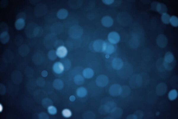 Abstract Blue bokeh defocus glitter background