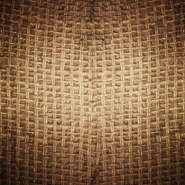 Koyu renk çuval bezi dokusu. Çuval bezi kumaş yüzeyi