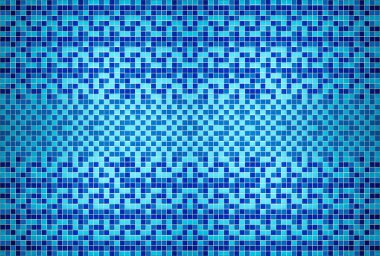 Havuzun dibinde. Mozaik fayanslar arka planda desenli. Yukarıdan görüntüle