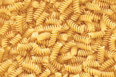 Stack of Uncooked Fusilli, Abstract Backdrop clipart
