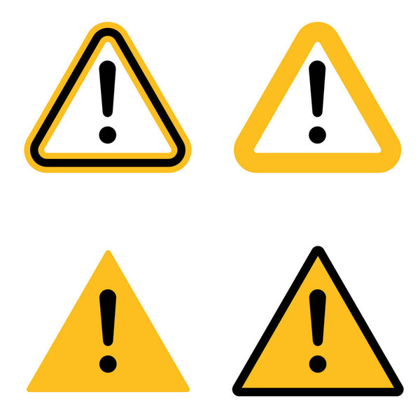 Опасный треугольник с восклицательным знаком. Символ опасности