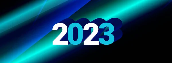 Antecedentes 2023 Ano Novo Vetor Ilustração Vetor Design —  Vetores de Stock