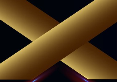 Soyut geometrik altın kavramı parlak tasarım arkaplan vektörü
