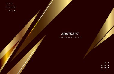 Soyut geometrik altın kavramı parlak tasarım arkaplan vektörü