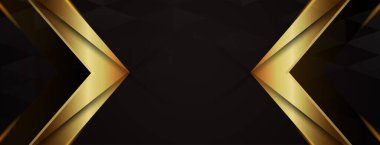 Soyut geometrik altın kavramı parlak tasarım arkaplan vektörü