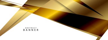 Soyut geometrik altın kavramı parlak tasarım arkaplan vektörü