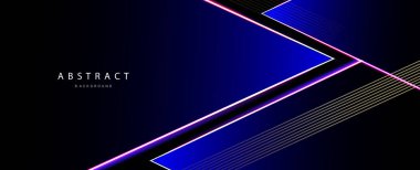 Soyut mavi parlak çizgiler dinamik tasarım arkaplan vektörü