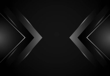 Black abstract geometry design pattern background vector