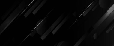 Dark geometric black abstract background elegant decorative design pattern vector