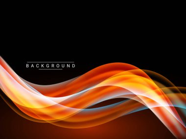 Abstract smooth stylish colorful wave design background vector