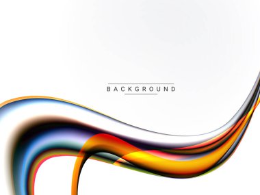 Abstract colorful flow wave design background vector