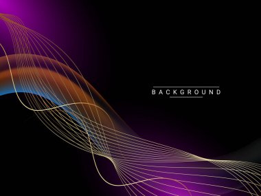 Soyut koyu arkaplan geometri dalga tasarım vektörü