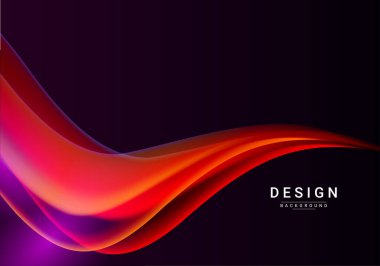Abstract smooth stylish colorful wave design background vector