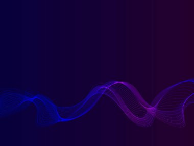 Abstract dark transparent color wave background vector