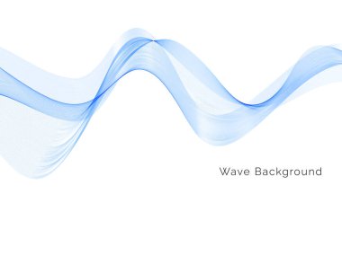 Beyaz vektörde izole edilmiş pürüzsüz mavi dalga