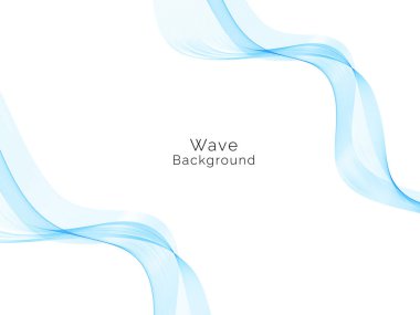 Mavi dalga tasarımı soyut arkaplan vektörü