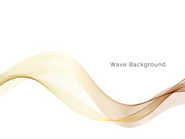 Beyaz vektöre izole edilmiş pürüzsüz altın çizgi dalga etkisi