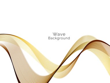 Beyaz vektöre izole edilmiş pürüzsüz altın çizgi dalga etkisi